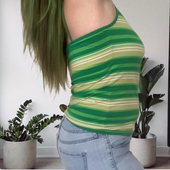 Derek Heart Retro Y2K Watermelon Striped Tank Large - Picture 3 of 9